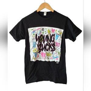 AEW Young Bucks Short Sleeve Black T-shirt Size Small